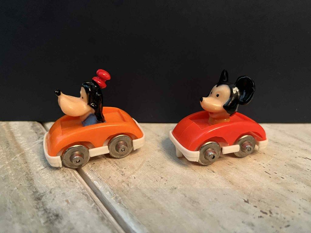 Disney speelgoed autootjes vintage, Ophalen of Verzenden, Mickey Mouse, Gebruikt, Beeldje of Figuurtje