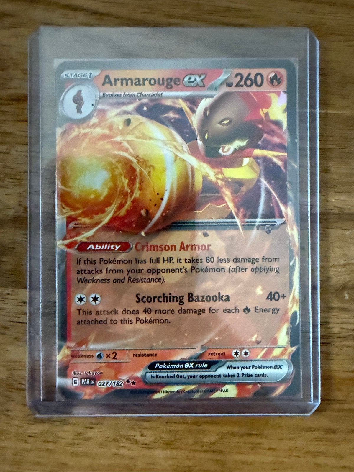 Armarouge ex Pokémon kaart (027/182) - Scarlet & Violet, Ophalen of Verzenden, Zo goed als nieuw, Losse kaart
