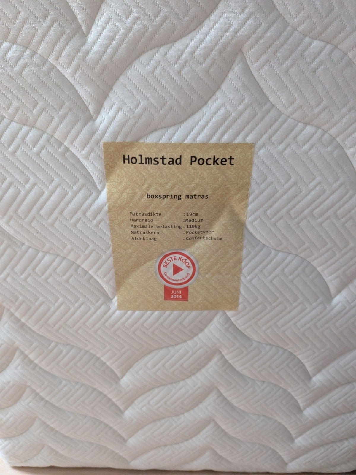 Holmstad Pocket boxspring matras - 70x200 cm, Ophalen of Verzenden, Zo goed als nieuw, Matras, 200 cm
