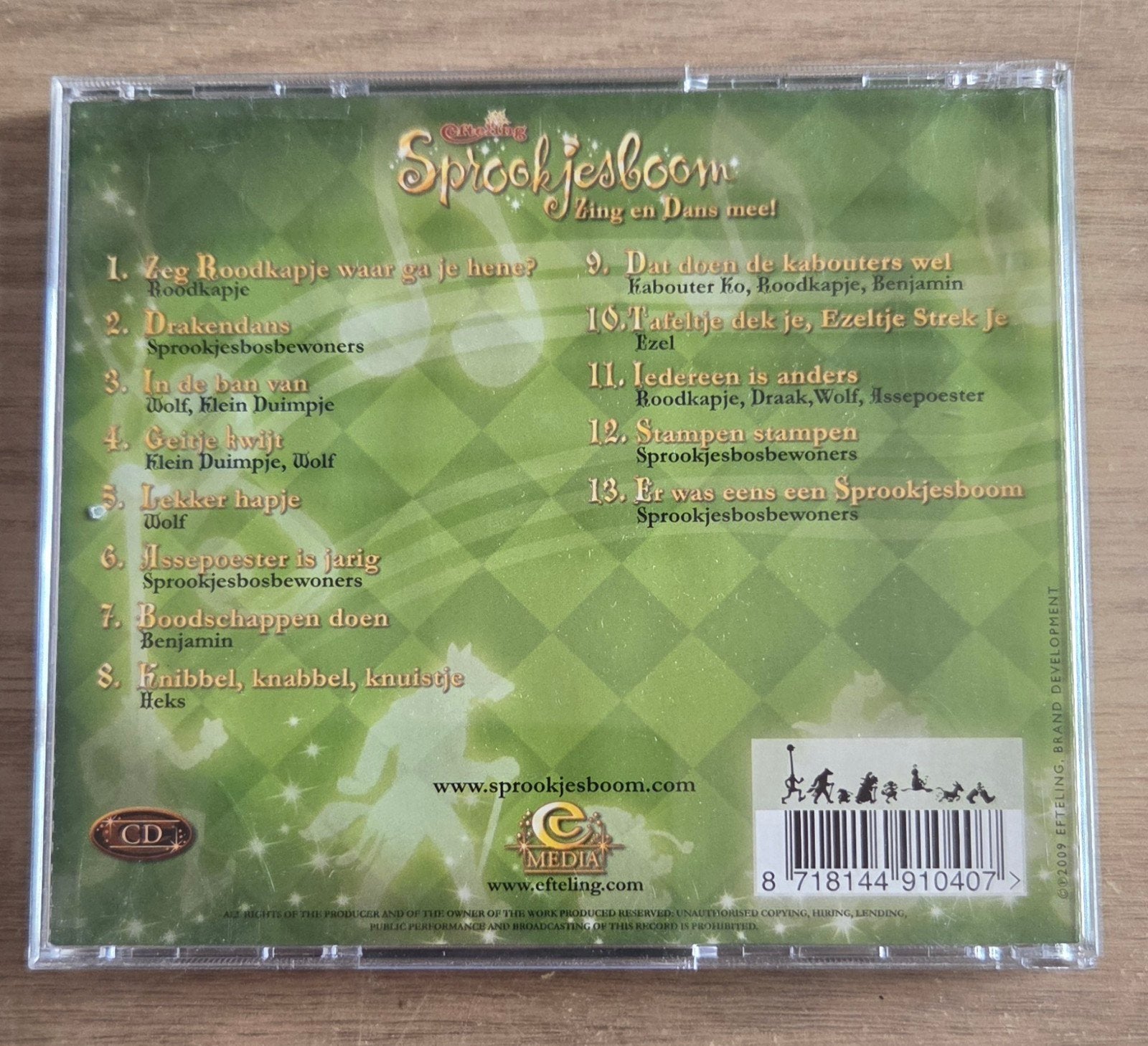 Sprookjesboom: Zing en Dans mee! CD - Efteling, Gebruikt, 6 tot 9 jaar, Ophalen of Verzenden, Muziek