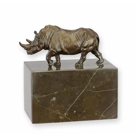Neushoorn van brons 13x13,1x7,1, Antiek en Kunst, Verzenden