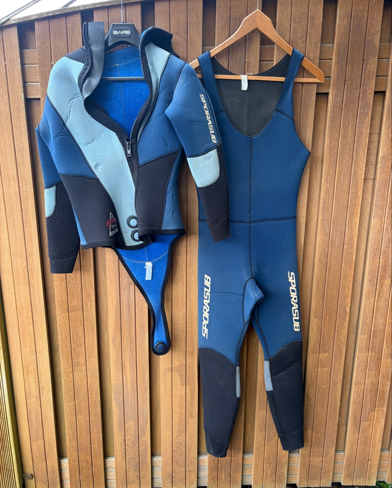 Sporasub neopreen heren duikpak 7mm longy en 7mm hesje, Ophalen of Verzenden, Gebruikt, Duikpak