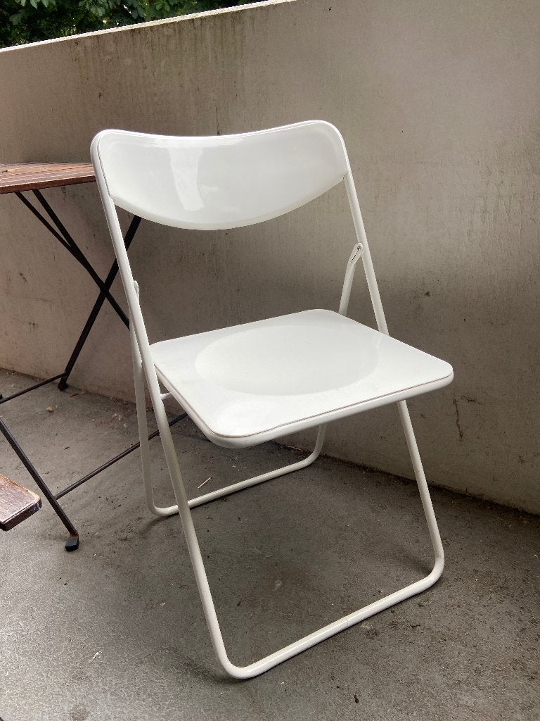 ted ikea vintage klapstoel wit, Ophalen, Kunststof, Gebruikt, Wit