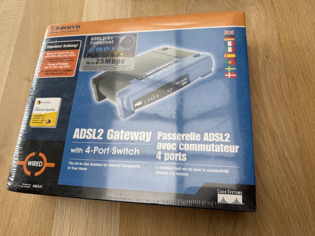 Linksys ADSL gateway, Ophalen of Verzenden, Nieuw, Router met modem, Linksys by Cisco