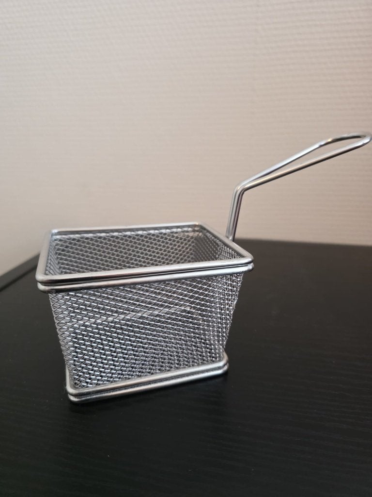 Roestvrijstalen frietmandjes met handvat., Overige typen, Ophalen of Verzenden, Metaal, Nieuw
