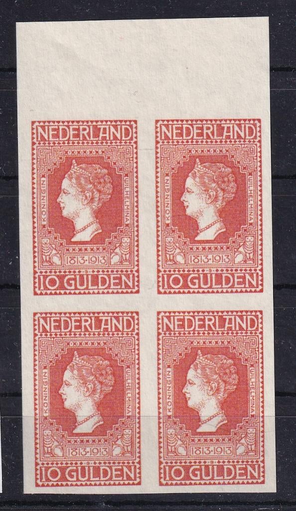 D84A) 1813 NL nr 101 ongetand proef blok van 4 MNH geen gar, Postzegels en Munten, Verzenden, T/m 1940, Postfris