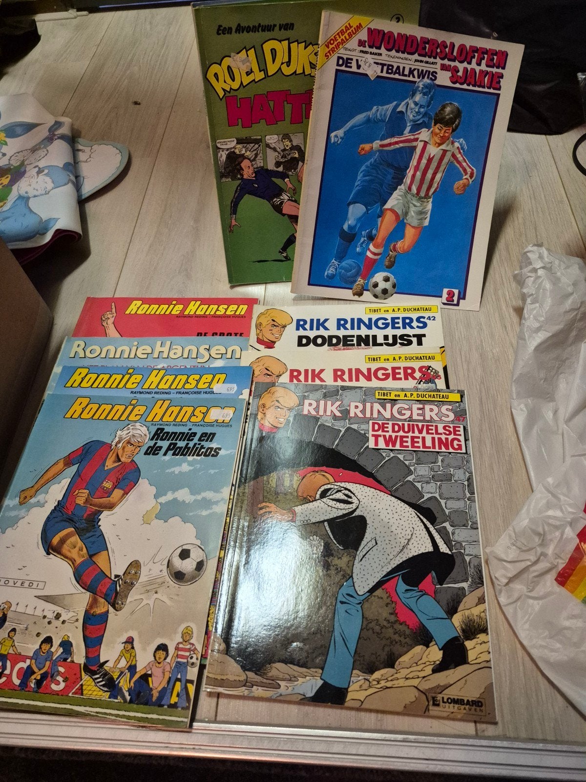 Stripboeken: Sjakie, Ronnie Hansen, R.Ringers, R. Dijkstr, Ophalen of Verzenden