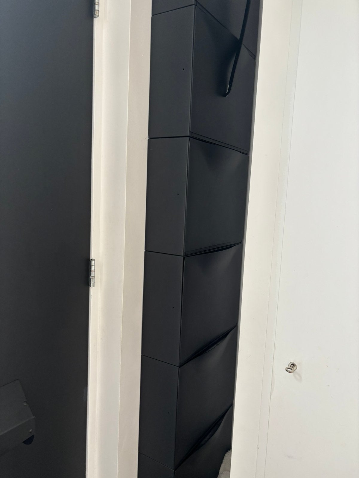 3 stuks IKEA TRONES schoenenkast/opberger 52x18x39 cm zwart, Ophalen, Zo goed als nieuw
