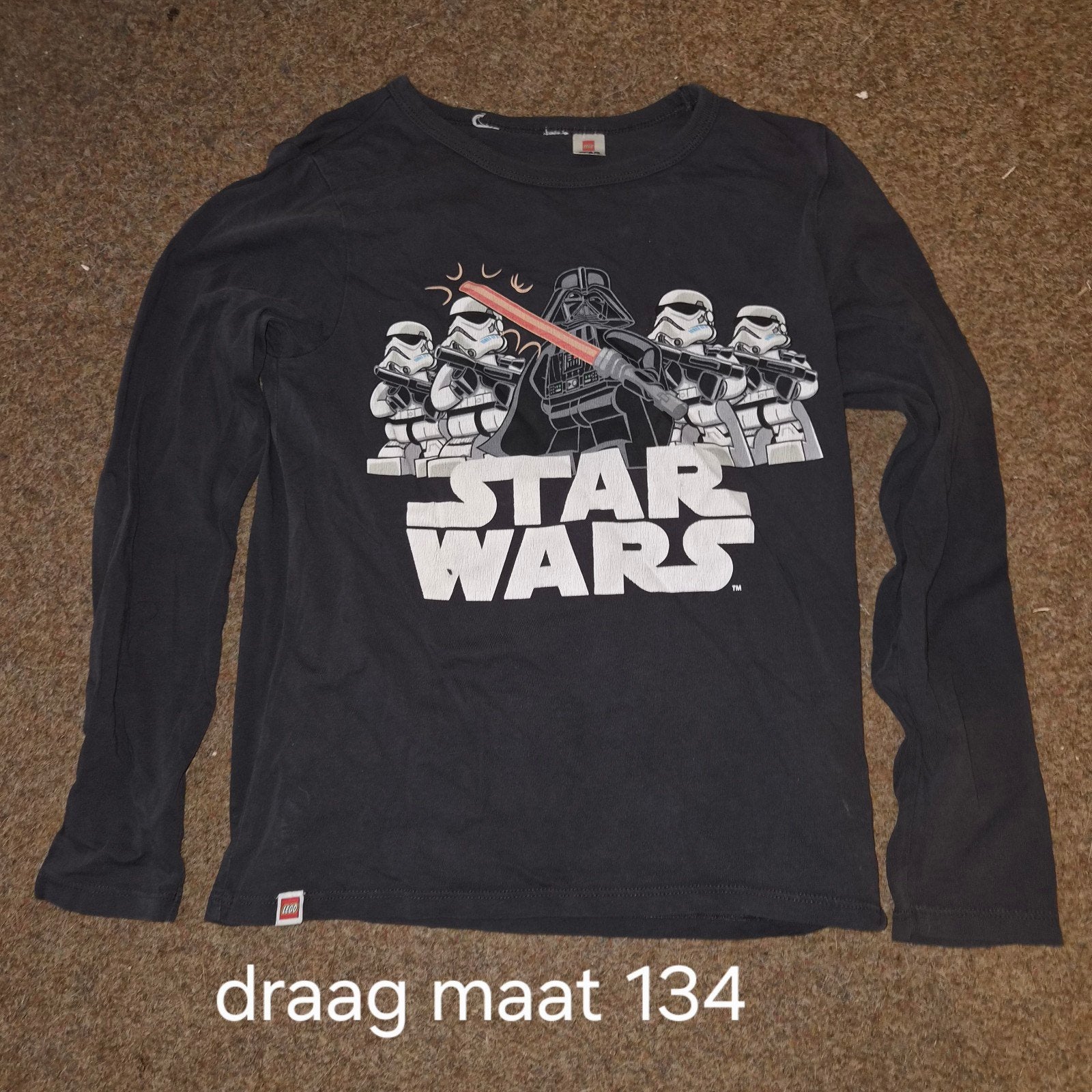 shirt star wars, Kinderen en Baby's, Kinderkleding | Maat 134, Ophalen of Verzenden, Gebruikt, Jongen, Shirt of Longsleeve