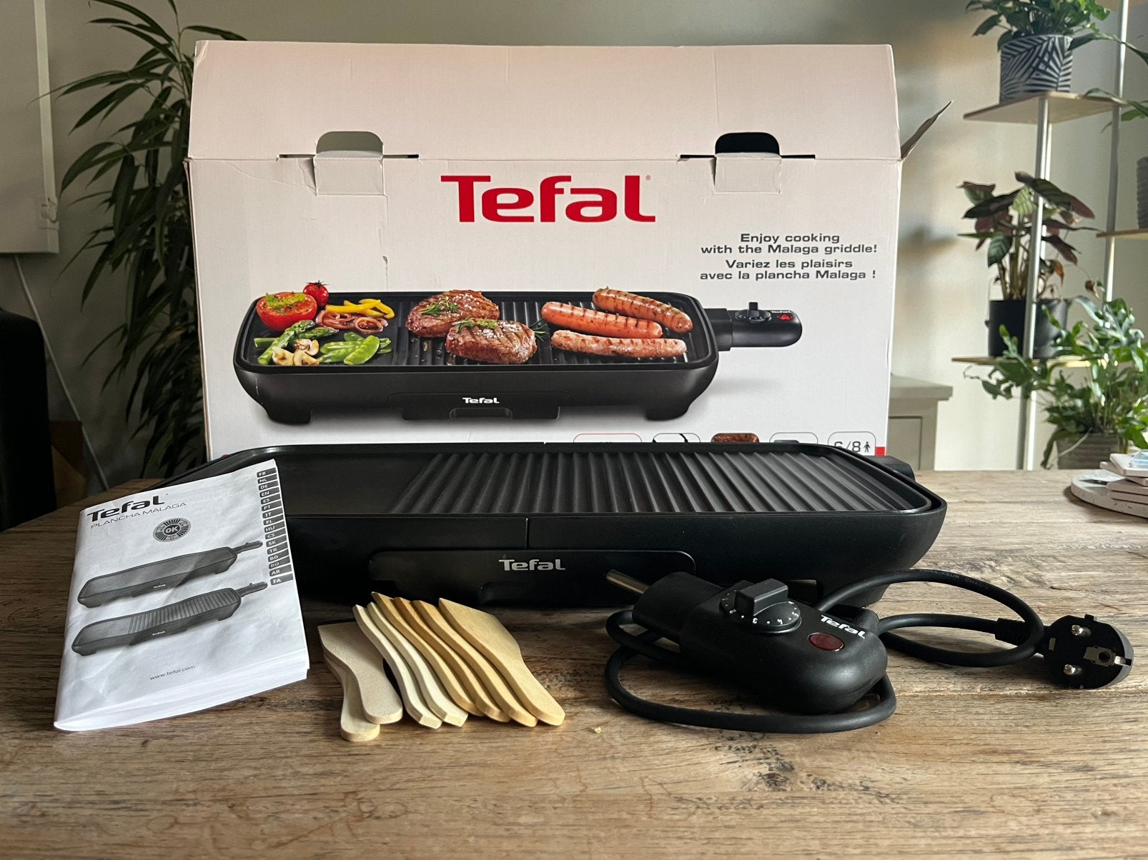 Tefal tafel grill, Ophalen of Verzenden, Zo goed als nieuw, 8 personen of meer