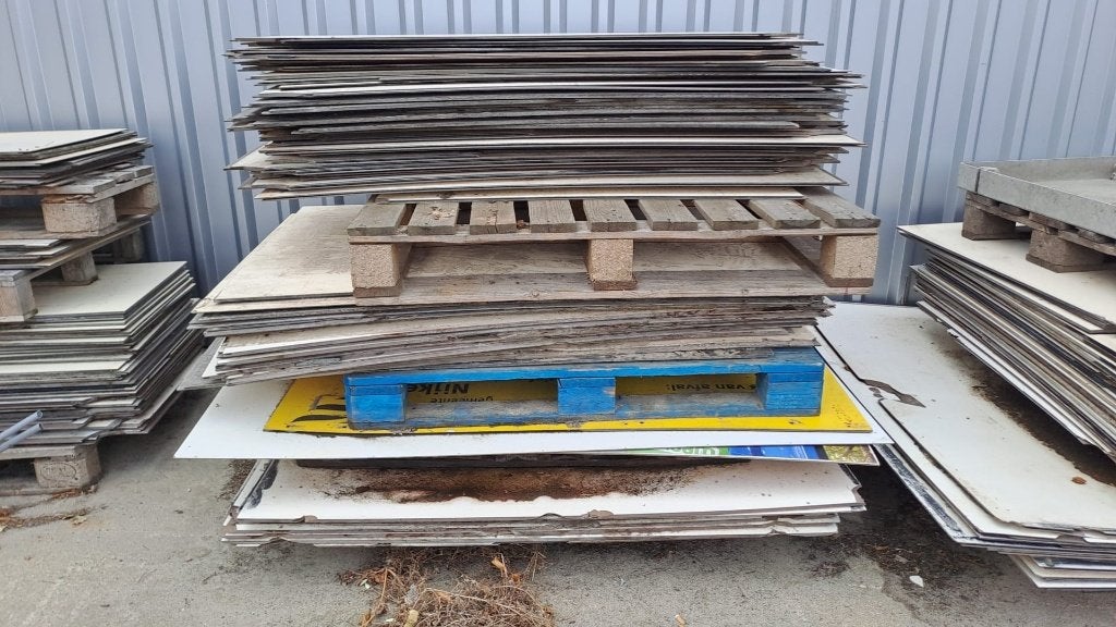 Trespa wit verschillende formaten 8 en 10 mm, Ophalen, Gebruikt, HPL, Minder dan 20 mm