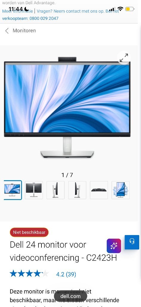 Dell C2423H beeldscherm + toetsenbord
