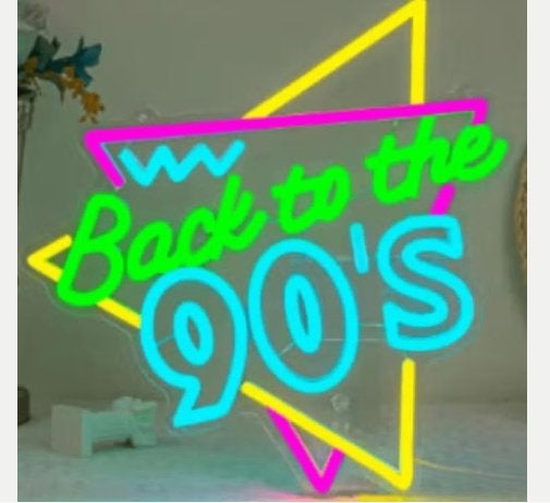 LED lamp neon stijl Back To The 90'S (31x31cm)