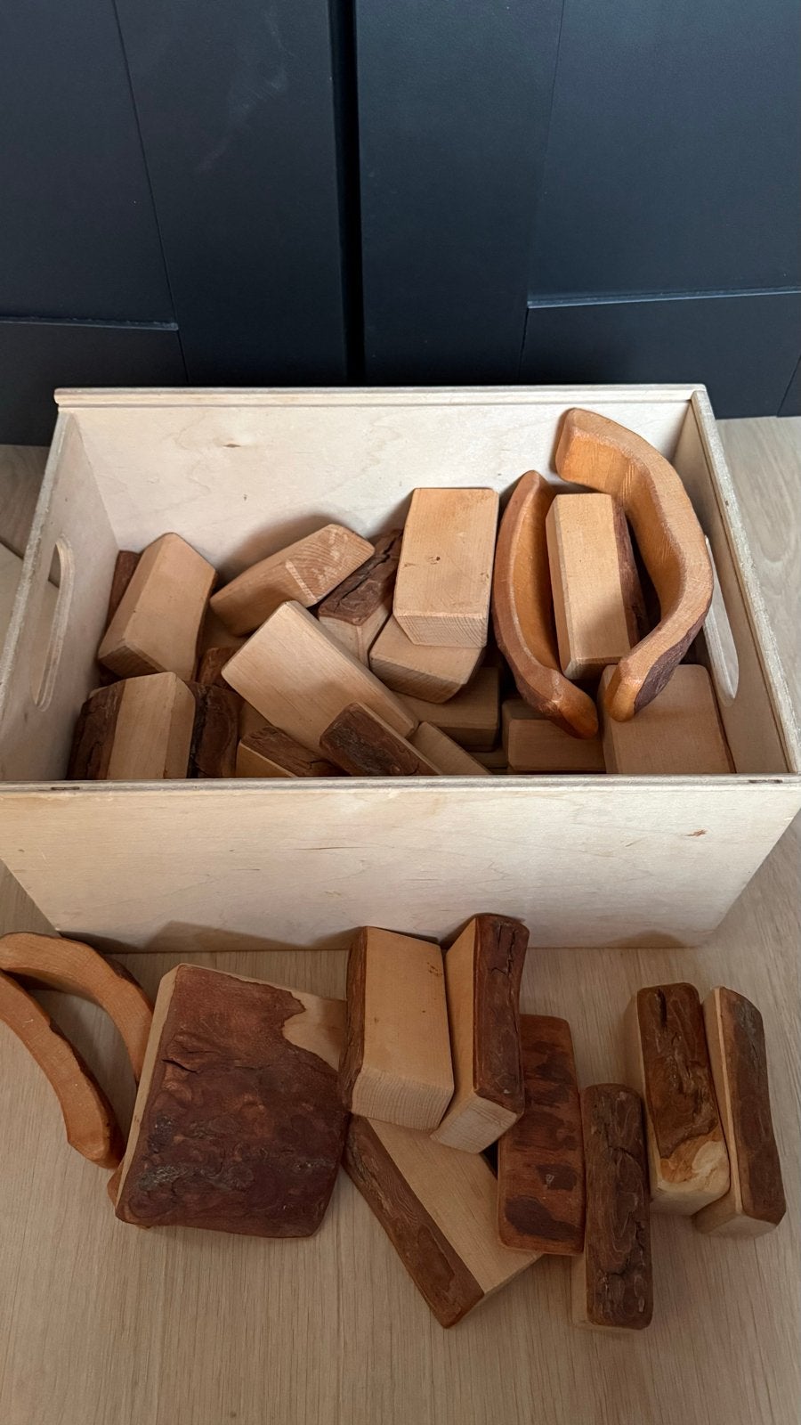 Birkenhof bouwstenen Houten set - Natuurlijk speelgoed, Ophalen of Verzenden, Zo goed als nieuw, Overige typen