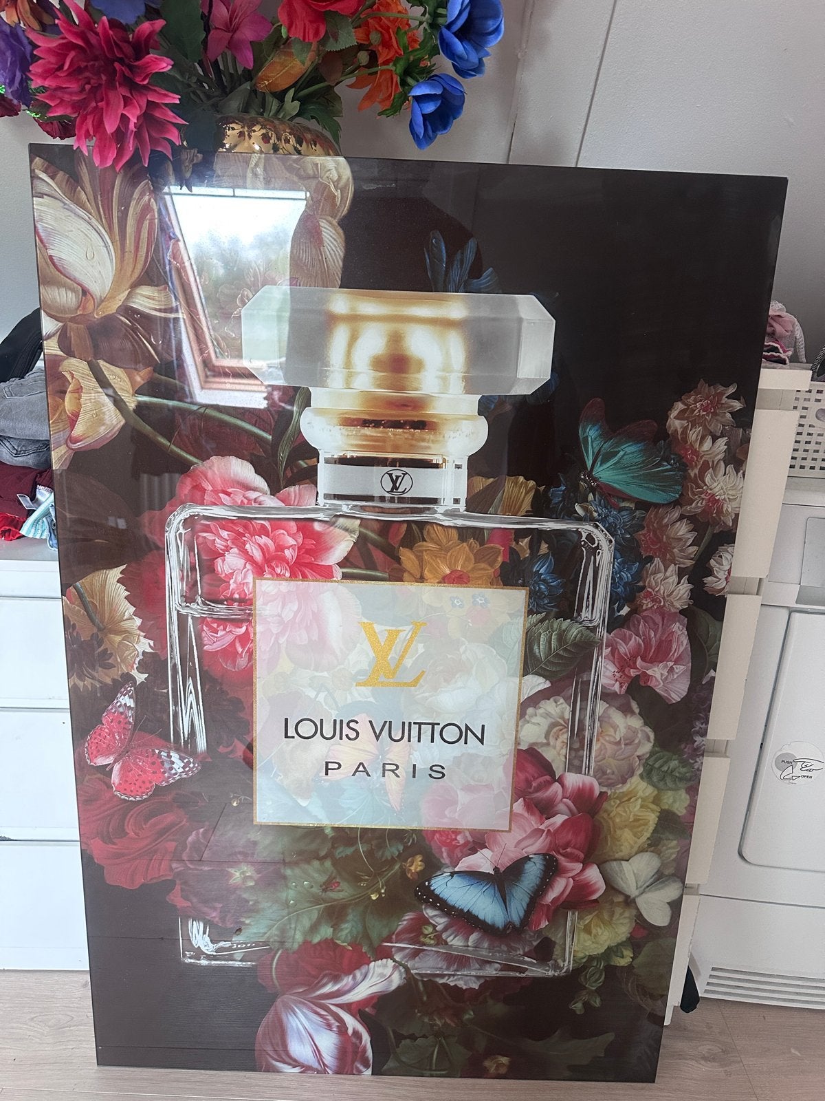 Louis Vuitton Plexiglas Schilderij - 80x120 cm, Ophalen, Overig onderwerp, Kunststof, Achter glas