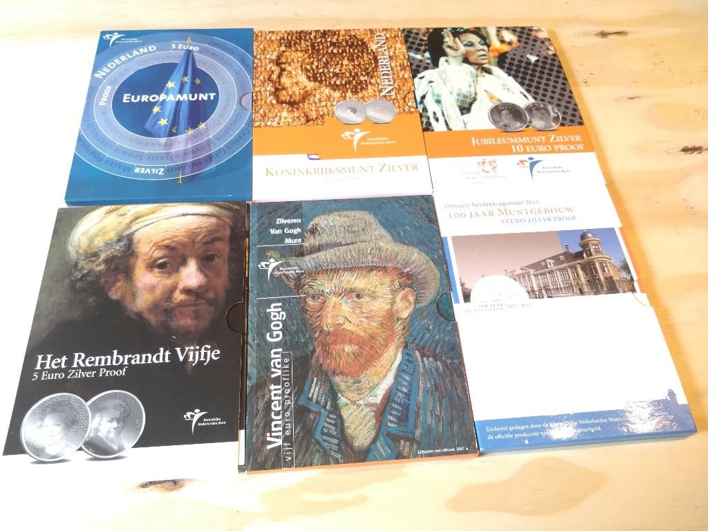 Herdenkings munten, Postzegels en Munten, Munten | Nederland, Ophalen, Setje, Koningin Beatrix, Zilver