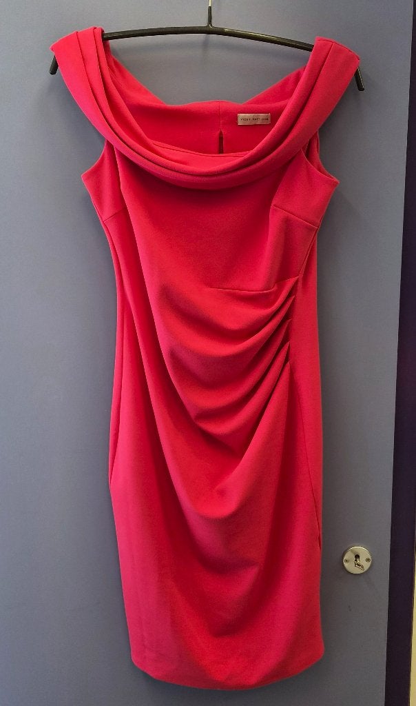 Vicky Pattison gedrapeerde feestjurk fuchsia mt 40-42 51633, Kleding | Dames, Maat 38/40 (M), ., Ophalen of Verzenden, Knielengte