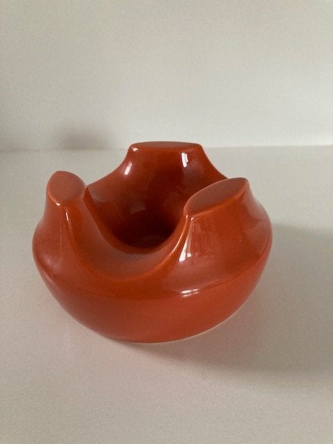VINTAGE theelicht oranje jaren 70/80, Ophalen of Verzenden