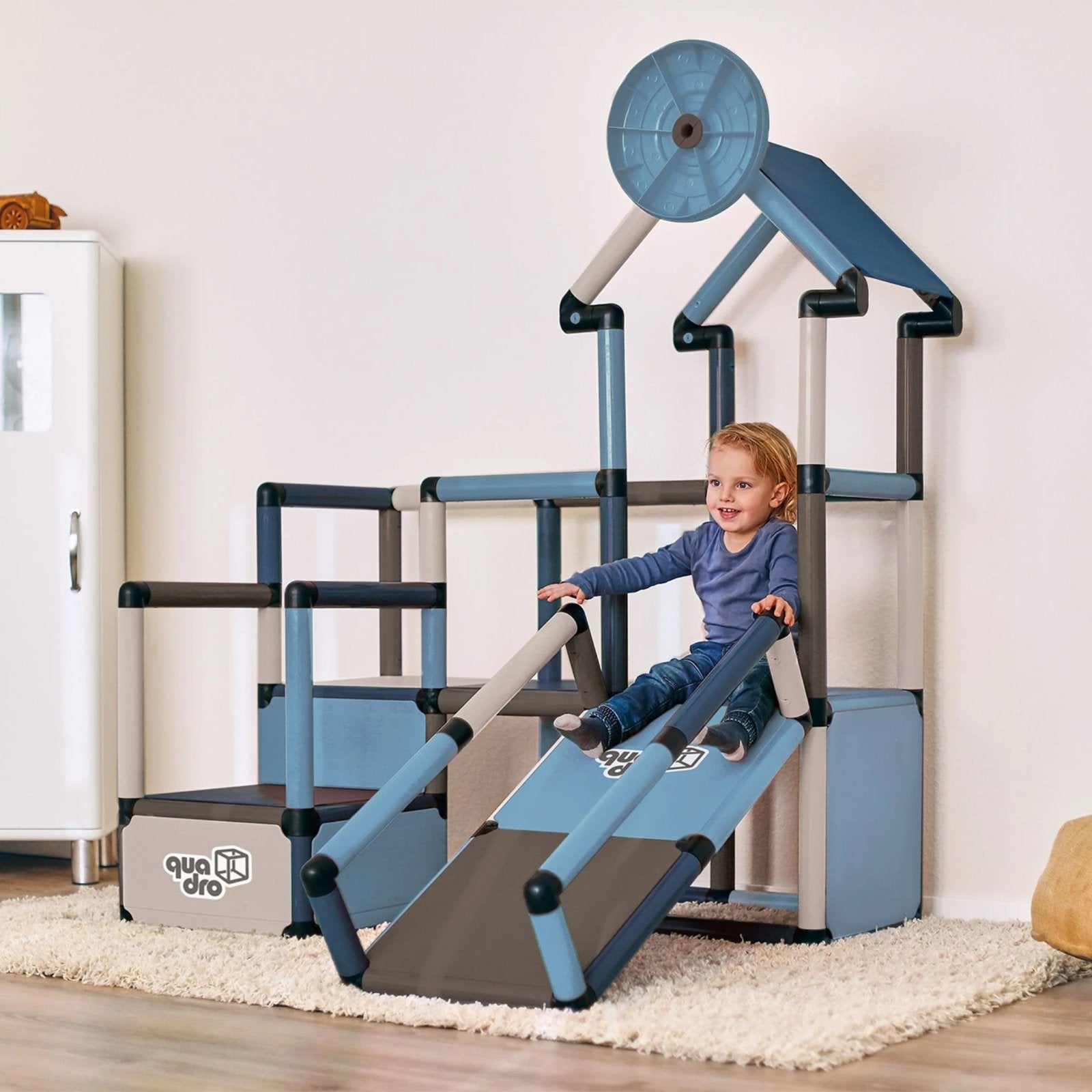 Quadro Home Evolution Klimtoestel met Glijbaan, Kinderen en Baby's, Speelgoed | Buiten | Speeltoestellen, Ophalen, Gebruikt, Glijbaan