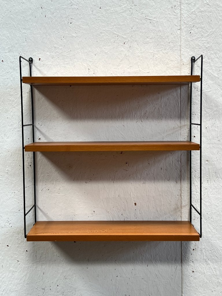 Vintage String wandmeubel / wandrek, Zweden, 1970's, Overige houtsoorten, Met plank(en), Gebruikt, Onbekend