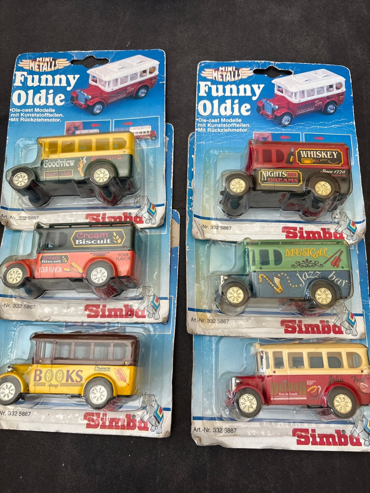 Simba Mini Metall Funny Oldie Die-cast Modellen - Set van 6, Ophalen of Verzenden, Nieuw
