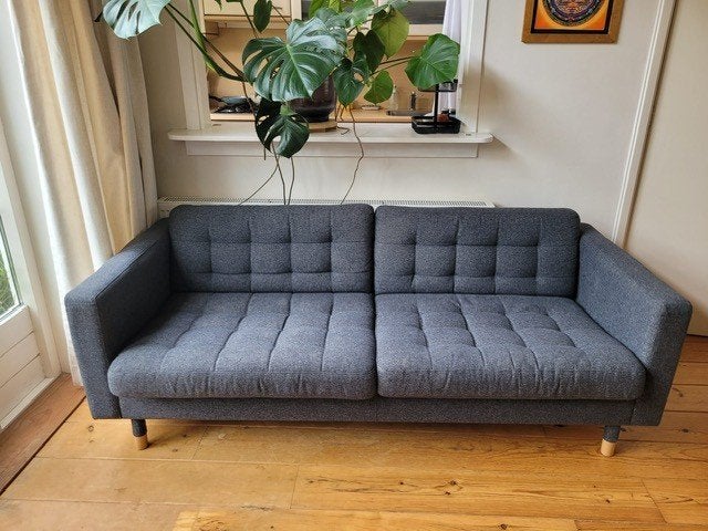 Landskrona 3-zitsbank Ikea, Huis en Inrichting, Ophalen, Driepersoons, 75 tot 100 cm, Zo goed als nieuw