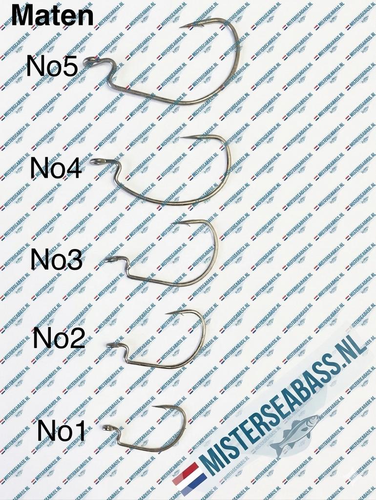 10x weedless wormhaken in diverse maten, Ophalen of Verzenden, Nieuw, Overige typen