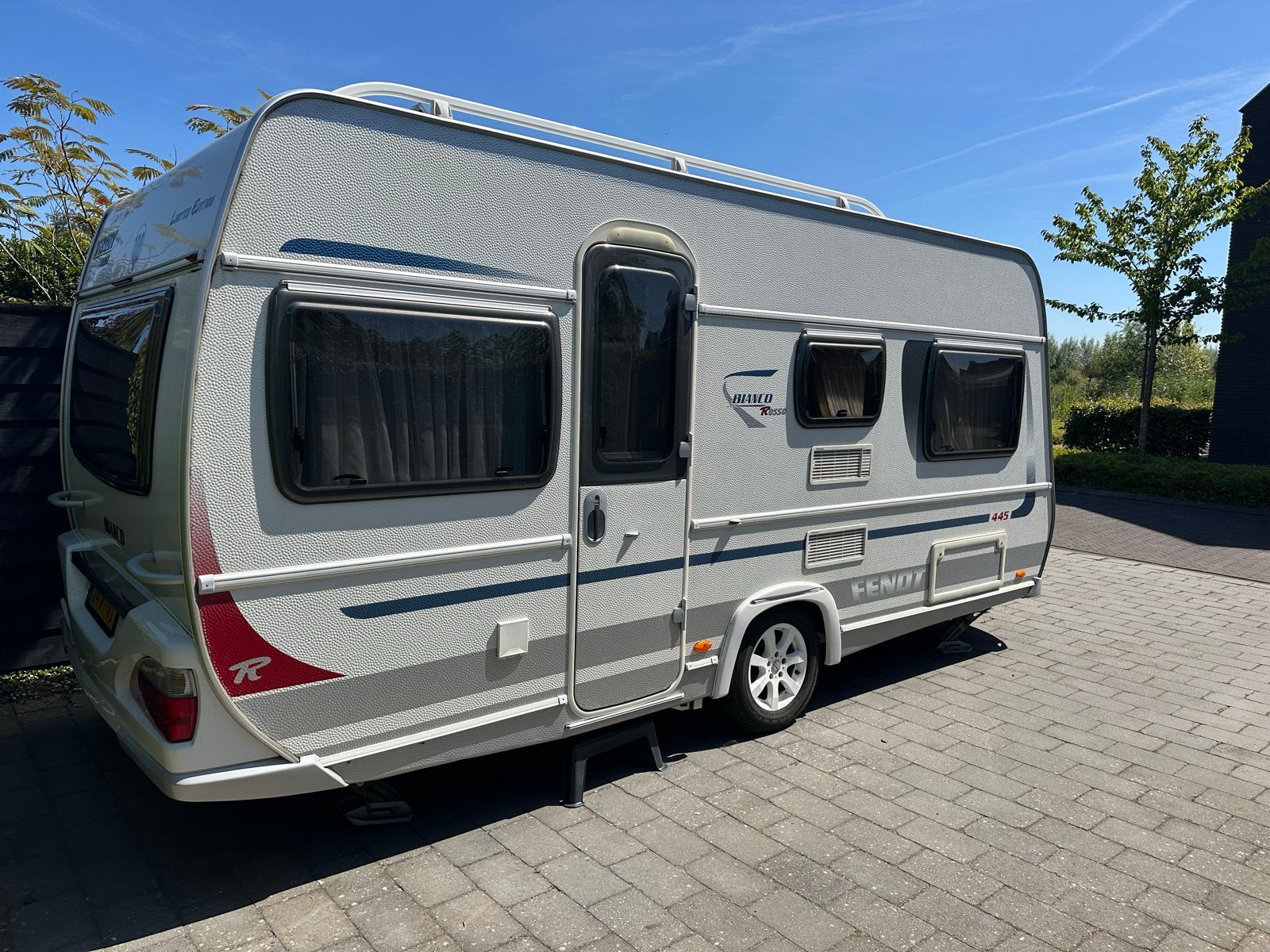 Fendt Bianco 445 TFB - Complete en goed onderhouden, Caravans en Kamperen, Rondzit, Schokbreker, Dwarsbed, Particulier