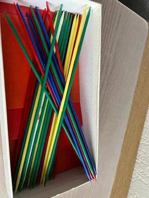 Mikado spel in doosje, Ophalen of Verzenden, Gebruikt, Jongen of Meisje