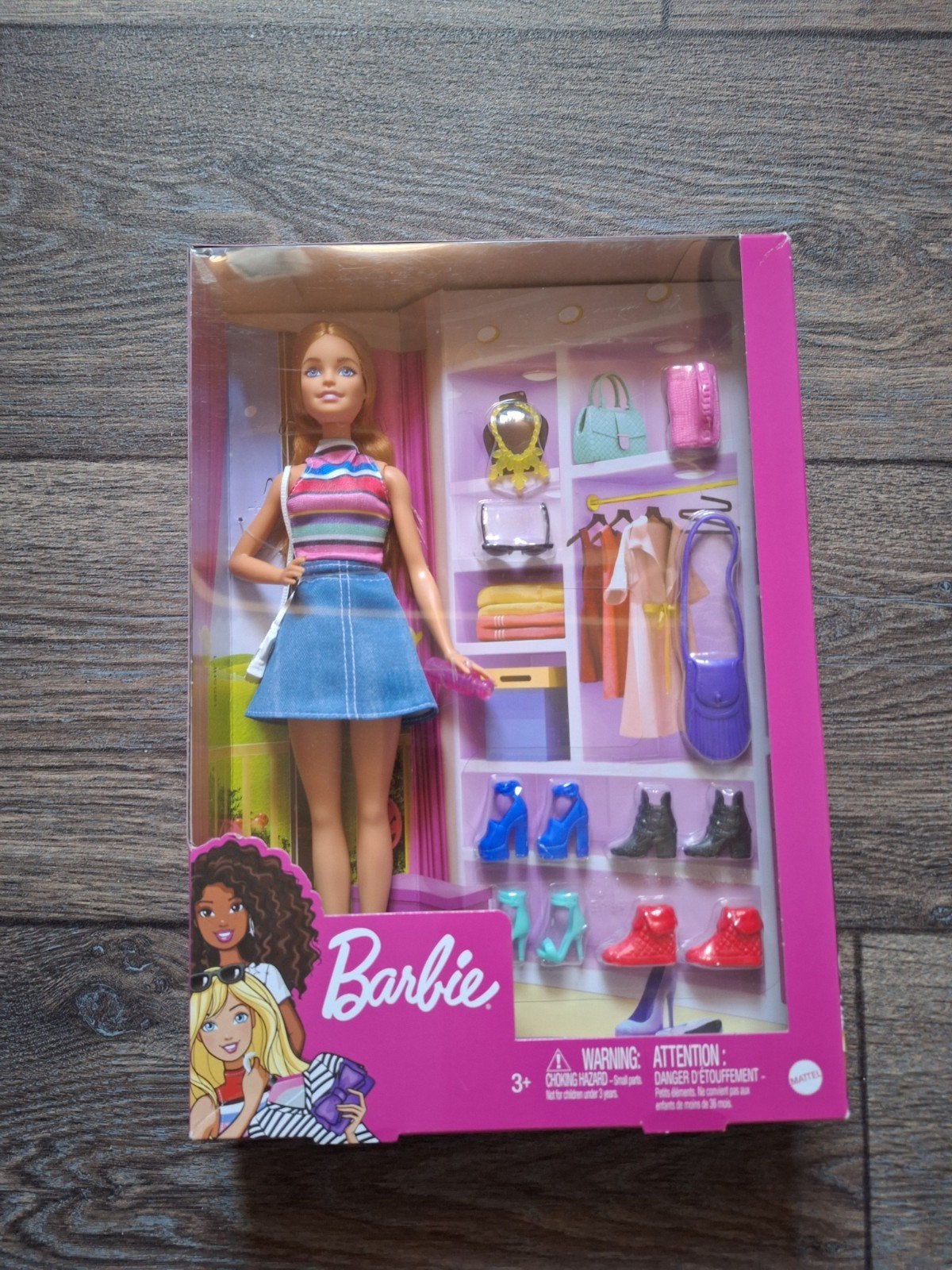 Barbie pop met kledingkast en accessoires, Kinderen en Baby's, Ophalen of Verzenden, Nieuw, Barbie