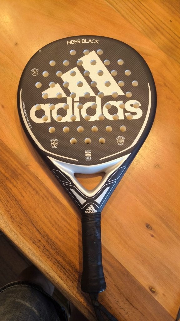 Adidas Fiber Black racket (schuurpapier oppervlak), Ophalen, Zo goed als nieuw, Padelracket