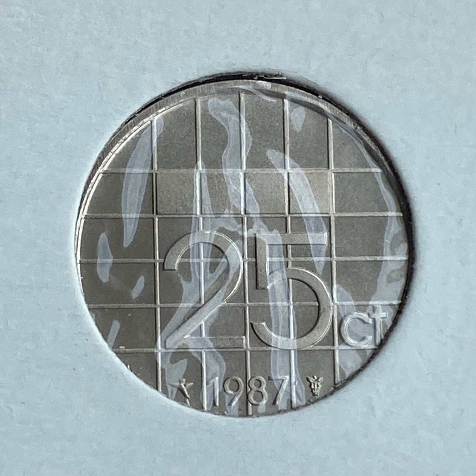 25 Cent / Kwartje uit 1987 van Beatrix, Verzenden, Koningin Beatrix, 25 cent, Losse munt