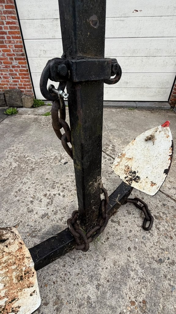 Groot scheepsanker met ketting 235 cm, Watersport en Boten, Ophalen, Gebruikt, Ankeren en Afmeren, Zeilboot of Motorboot