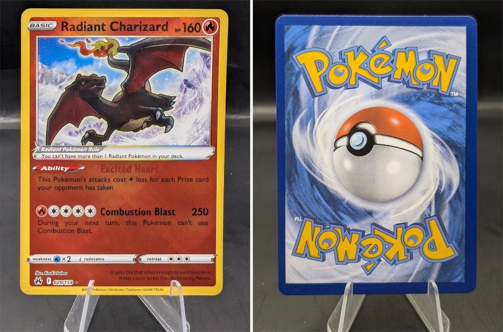 Radiant Charizard Crown Zenith (CRZ 020) - Near Mint, Ophalen of Verzenden, Zo goed als nieuw, Losse kaart