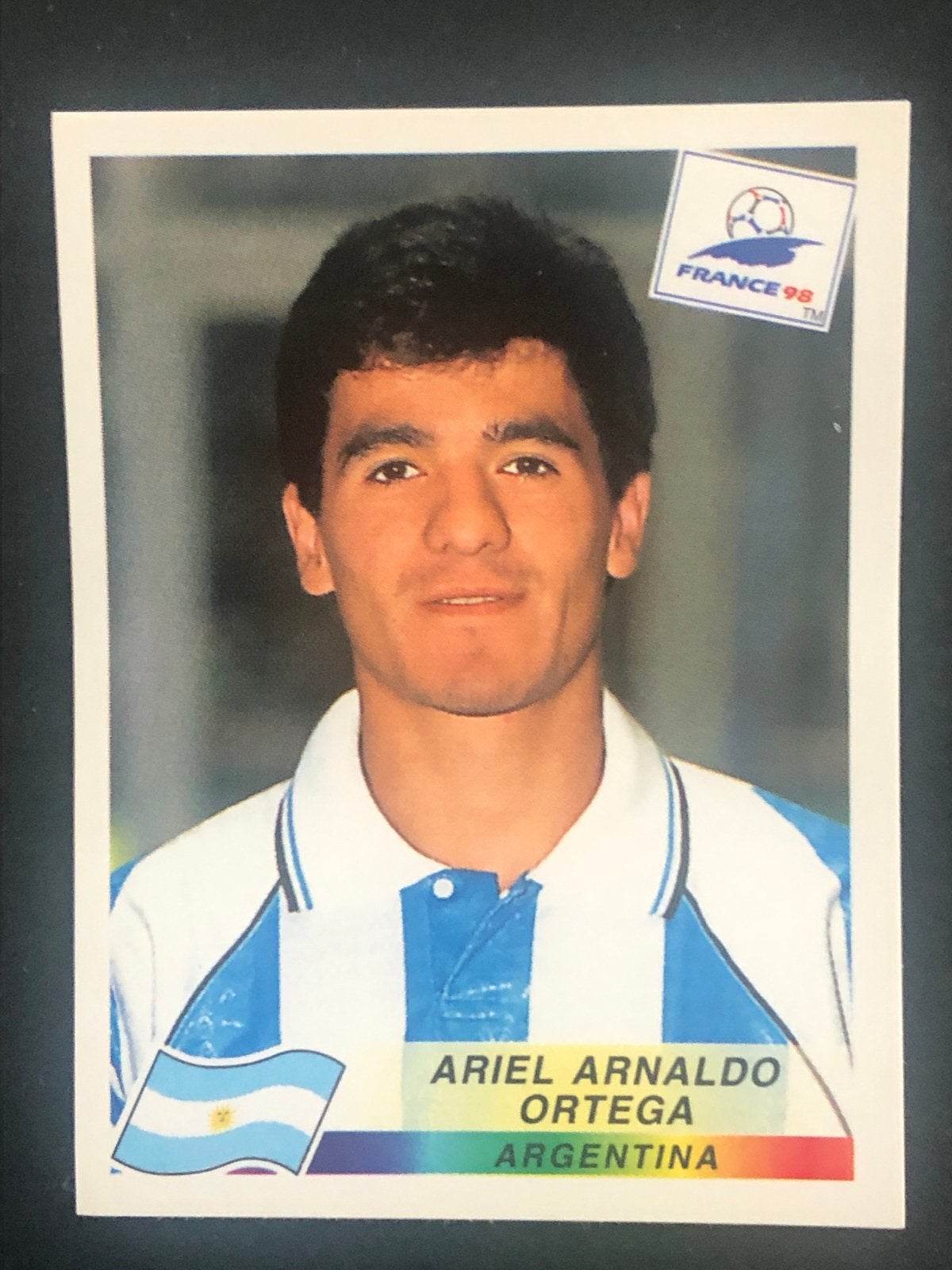 Ariel Ortega Panini France 98 Voetbalsticker, Ophalen of Verzenden, Zo goed als nieuw, Sport