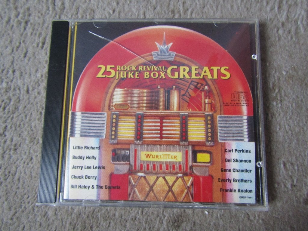 CD: 25 Rock revival greats juke box, Ophalen of Verzenden, Gebruikt, Rock en Metal, Verzamelalbum