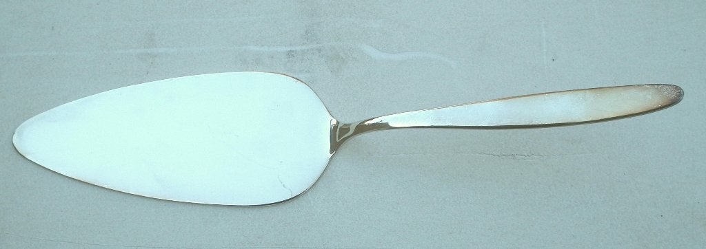 nette gemerkt taartschep, Gebruikt, Ophalen of Verzenden, Rvs of Chroom, Los bestek