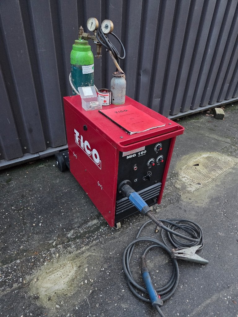 Complete Tico Mig 160 lasapparaat met reduceer ventiel draad, Ophalen, Gebruikt, 150 tot 250 ampère, Co2