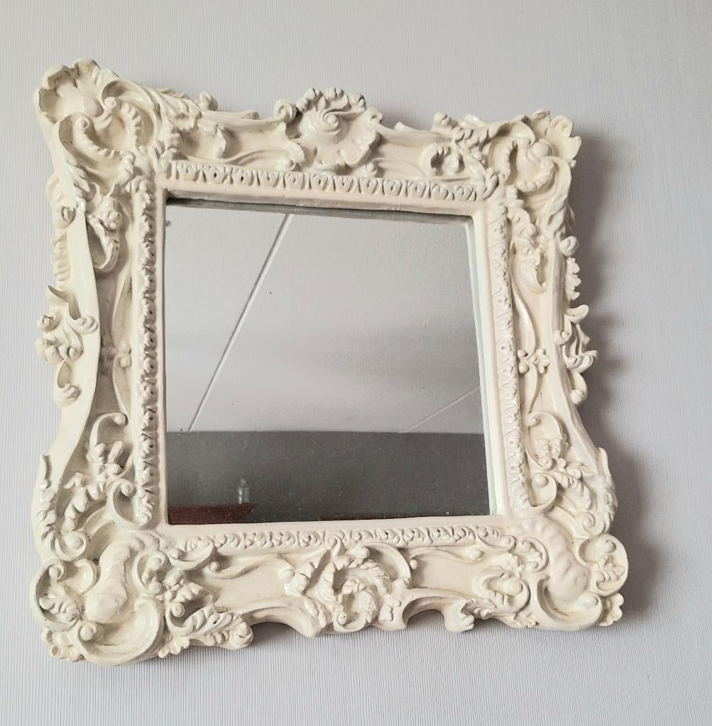 Brocante Spiegel, Huis en Inrichting, Woonaccessoires | Spiegels, Ophalen, Gebruikt, Vierkant, Minder dan 100 cm