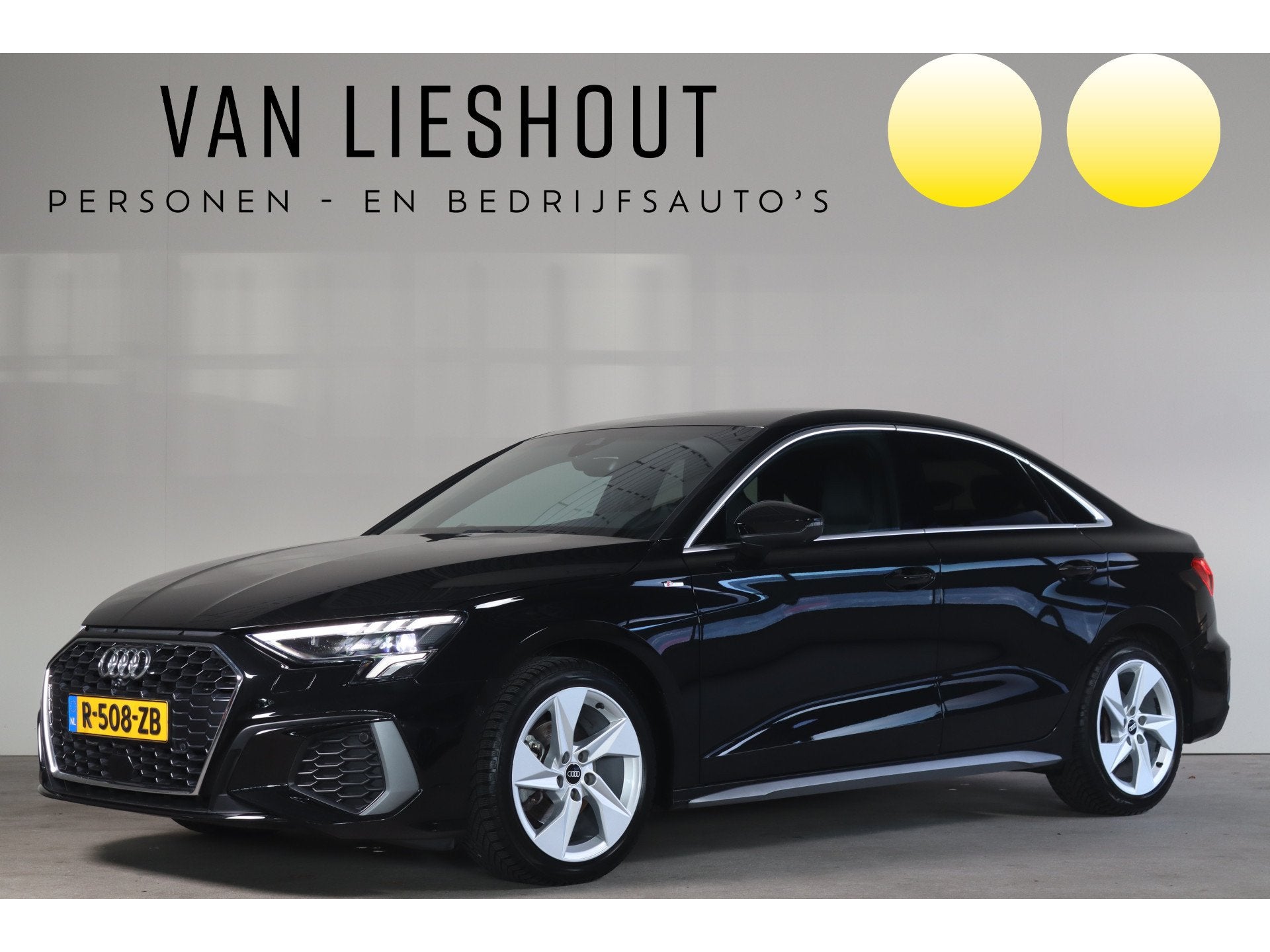 Audi A3 Limousine 35 TFSI S edition - NL Auto! Stoelverw I 3, Auto's, 4 cilinders, 150 pk, Leder en Stof, Zwart