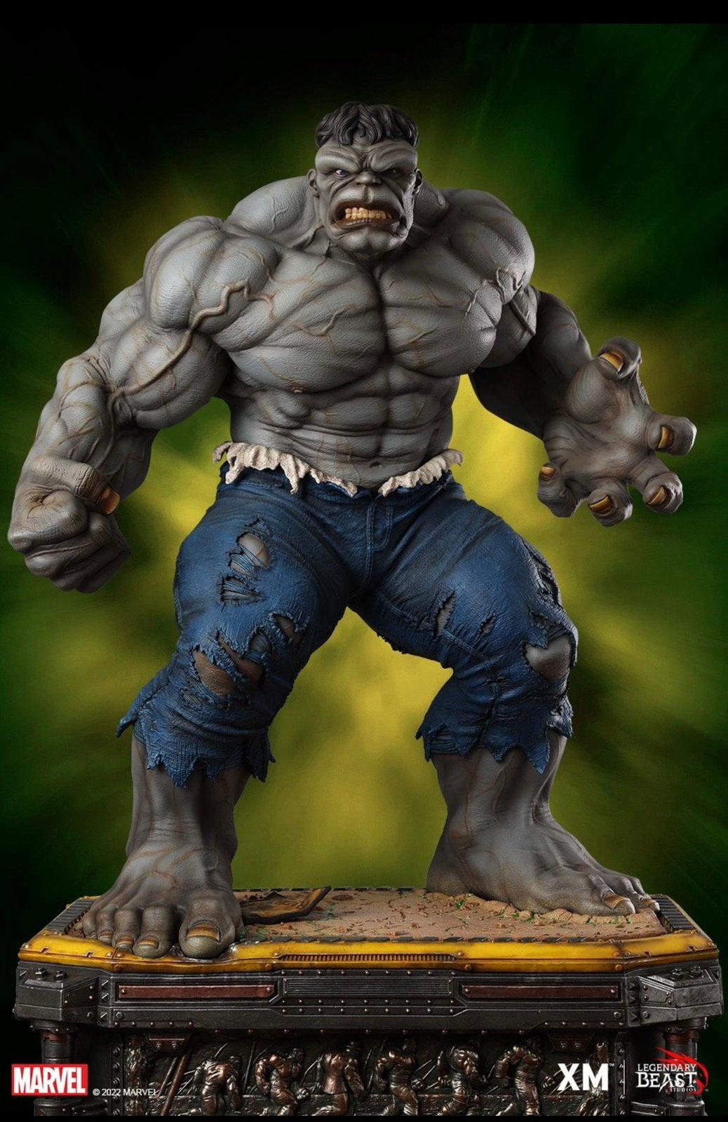 Legendary Beast Studios Grey Hulk 1:3 Statue Marvel Avengers, Verzamelen, Ophalen, Zo goed als nieuw, Fantasy