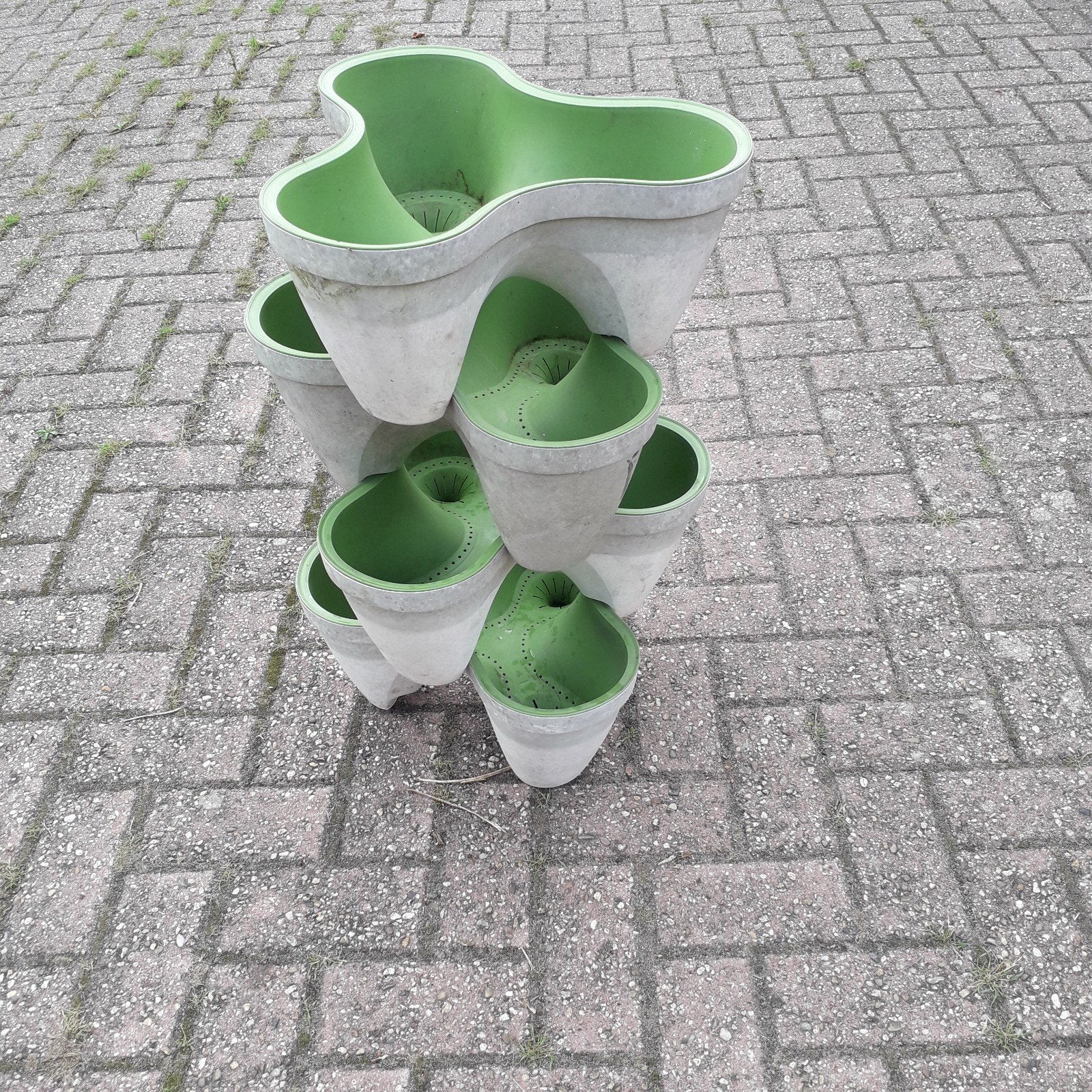 Stapelbare plantenbak /kruidentuintje/ bloemenzuil / bloemen, Tuin en Terras, Bloembakken en Plantenbakken, Ophalen, Kunststof