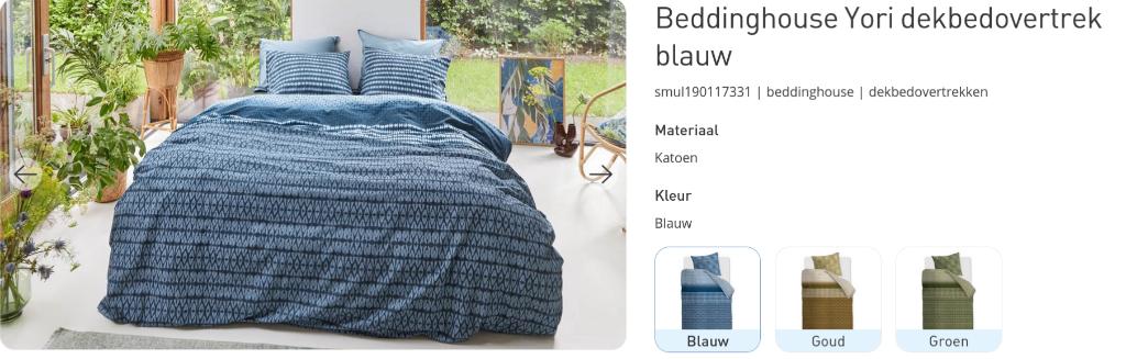 Beddinghousen hoeslaken 140 x 220, Huis en Inrichting, Slaapkamer | Beddengoed, Eenpersoons, Blauw, Hoeslaken of Sloop, Nieuw