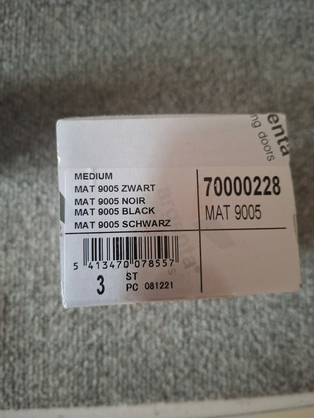Argenta scharnier MAT 9005 Zwart, Ophalen, Nieuw, Rvs, Scharnier