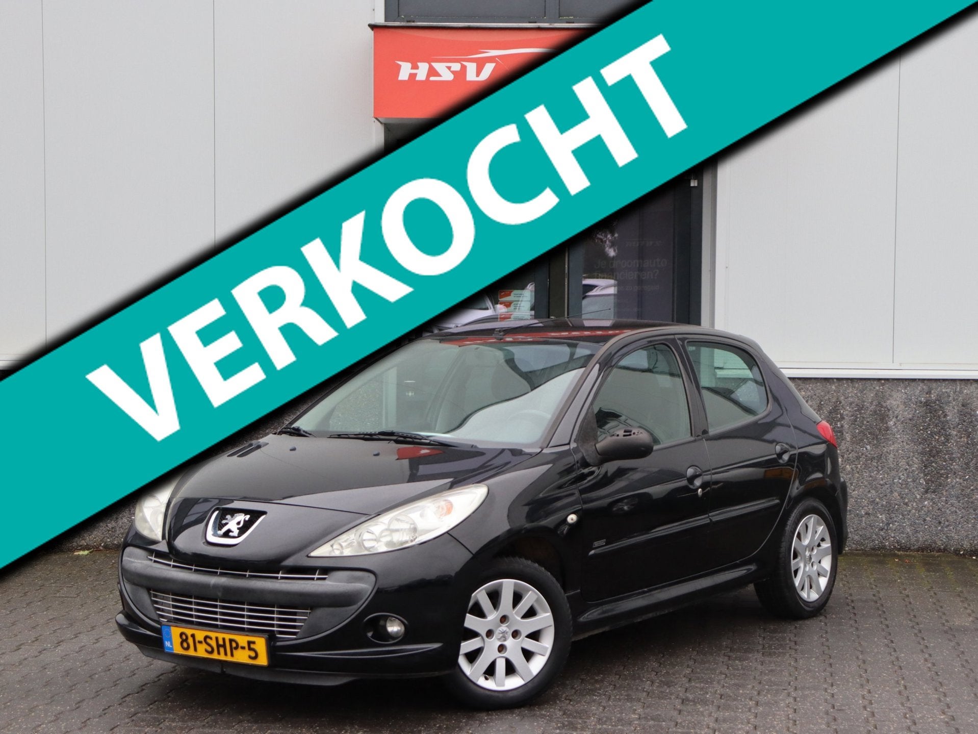 Peugeot 206 + 1.4 Sportium airco LM 4-deurs org NL, Auto's, 4 cilinders, Elektrische ramen, Zwart, Origineel Nederlands