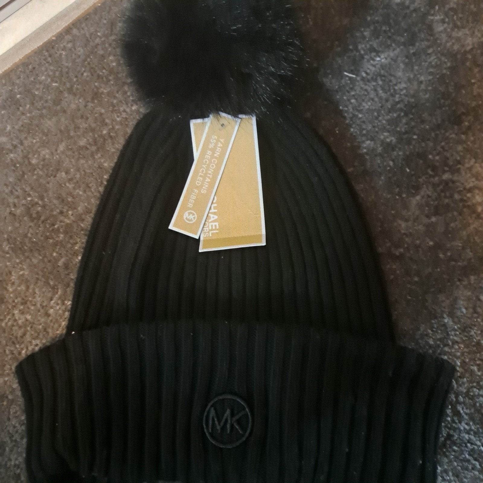 Nieuwe Michael Kors Muts met Pompon - Zwart, Verzenden