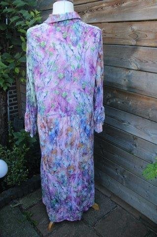 Jurk roze/ groen Caroline Biss mt 46 Maxi Dress Vaste AANB, Maat 46/48 (XL) of groter, Ophalen of Verzenden, Zo goed als nieuw