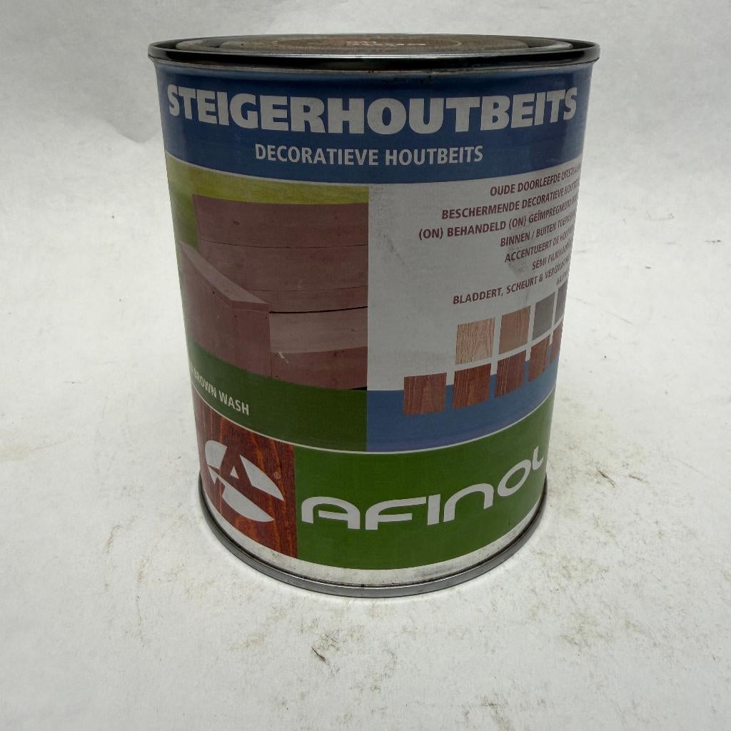 Afinol Steigerhoutbeits Hout Beits Lak Old Brown Bruin 750ml