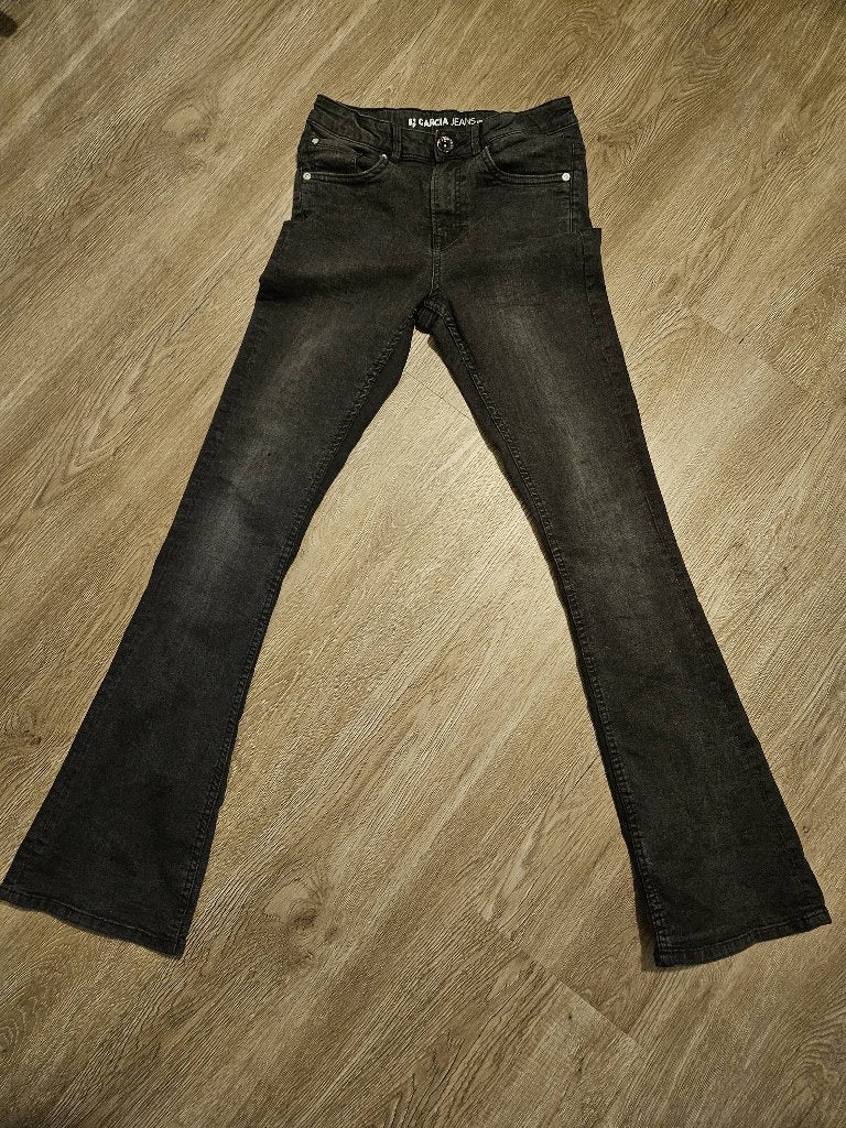 Gacia Flared spijkerbroek maat 164 zwart, Broek, Meisje, Garcia Jeans, Ophalen of Verzenden