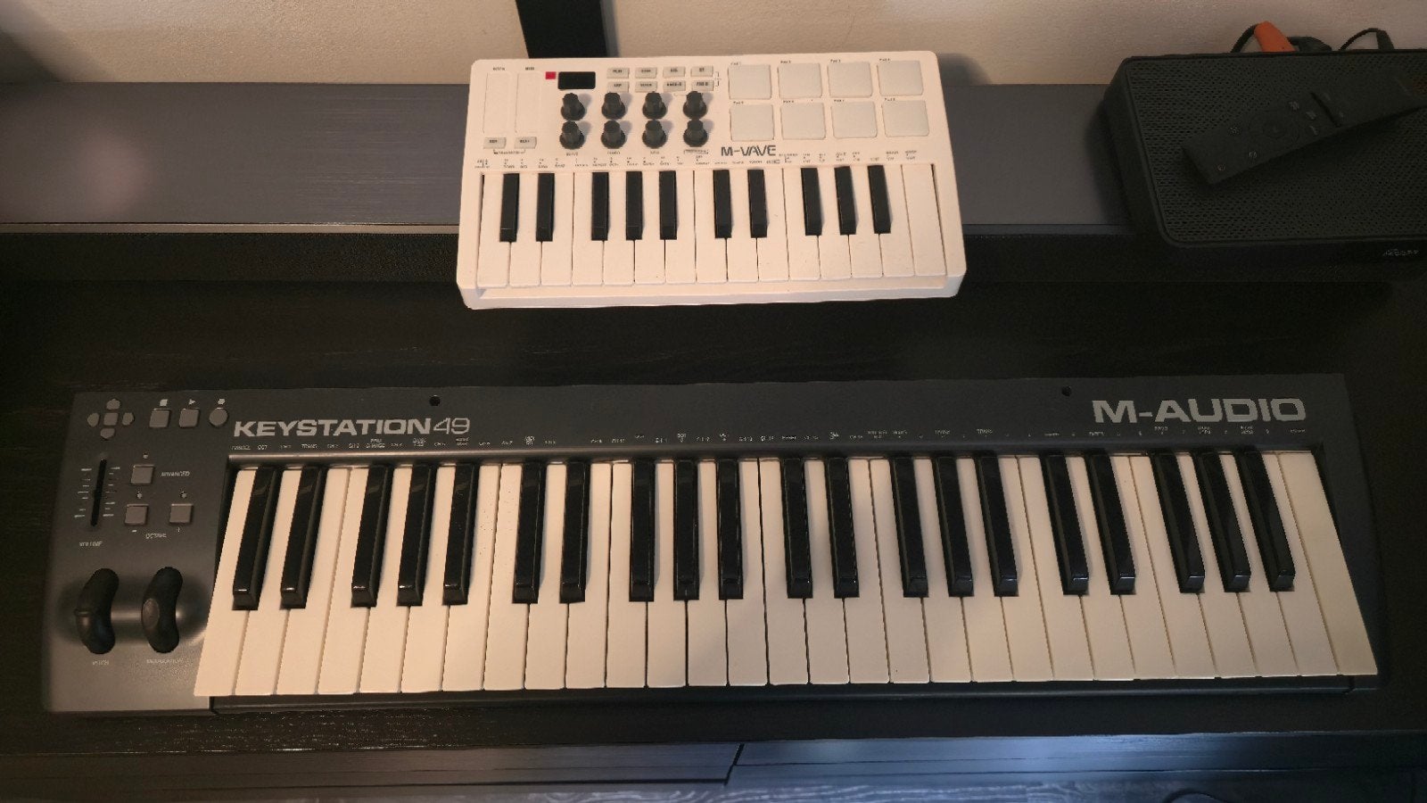 M-Audio Keystation 49 MIDI Keyboard plus midi 25 Controller, Ophalen of Verzenden, Zo goed als nieuw, Midi-aansluiting, 49 toetsen